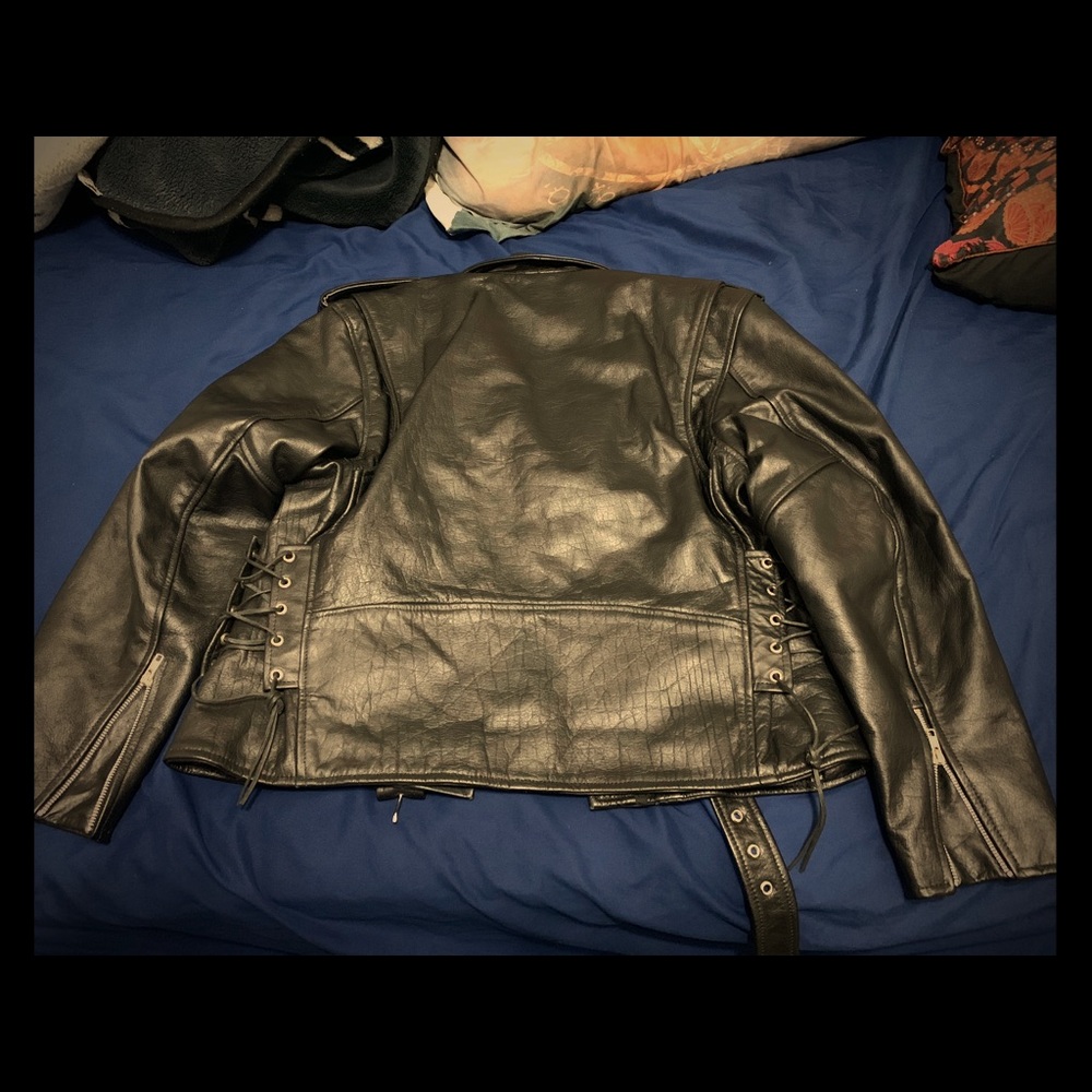 Biker leather jacket #Size 48